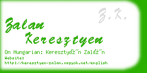 zalan keresztyen business card